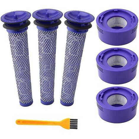 3er-Pack Vorfilter und 3er-Pack HEPA-Nachfilter als Ersatz