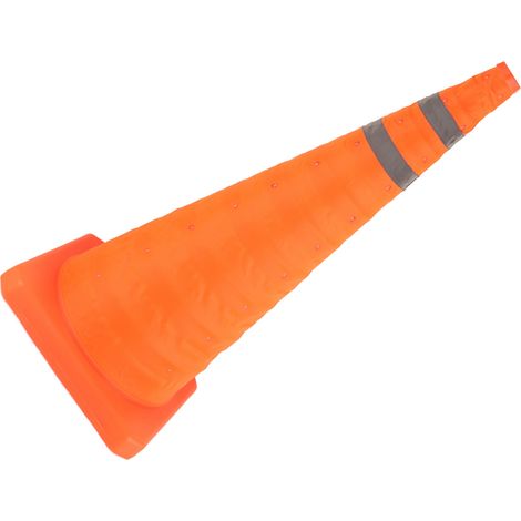 Cône de signalisation de sécurité télescopique réfléchissant pour pare-chocs de route, vision nocturne, levage et relevage (1/5)
