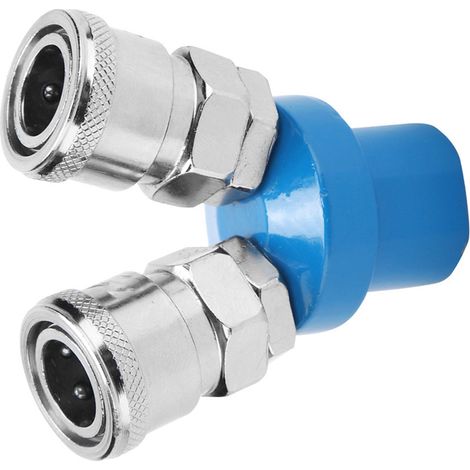 Raccord pneumatique rapide style japonais type C 1/4" pour pompe à air et compresseur, connecteur 2 voies (1/5)