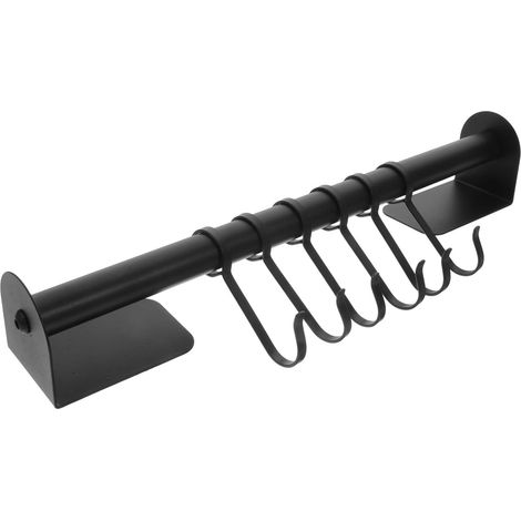 Handtücher Schwarzer Wandhaken aus Kohlenstoffstahl mit 6 Haken für Küchenutensilien und (1/5)