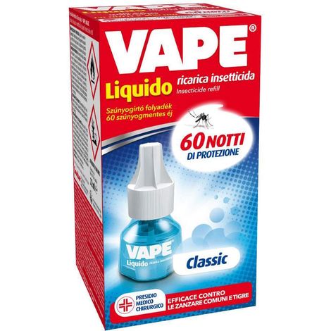 Vape Magic classic ricarica contro zanzare tigri comuni 60 notti protezione (1/4)