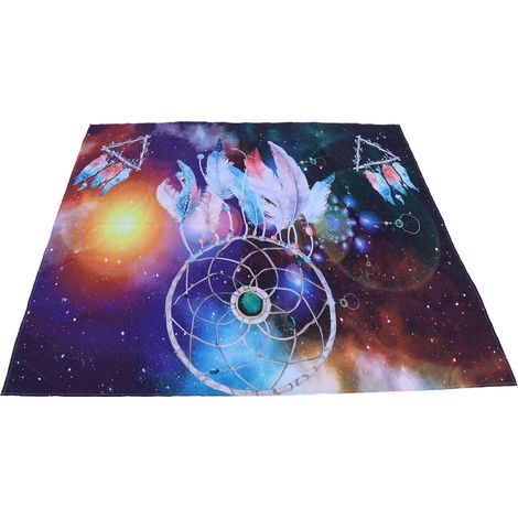 Tapisserie murale décorative fantaisie, tapis mural bohème hippie, décoration intérieure 150 x 150 cm (1/5)