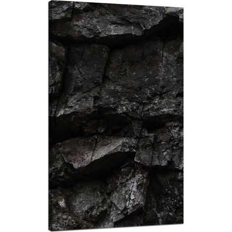 Lienzo impreso Naturaleza Rocas negras 70x120 cm