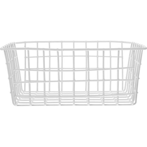 Panier De Rangement Pour Congélateur - En Fil Métallique - Pour Légumes Et Fruits - 28 X 21 X 12 Cm - Blanc - 1 Pièce (1/5)