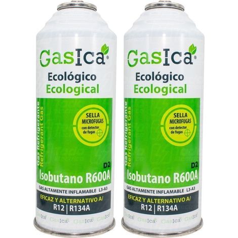 Pack x2 Botellas Gas Gasica D2 226g Alternativo R12, R134A