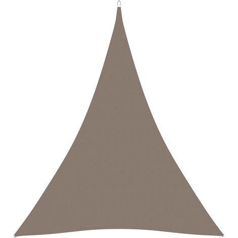 Voile de parasol Tissu Oxford triangulaire 3x4x4 m Taupe (1/5)