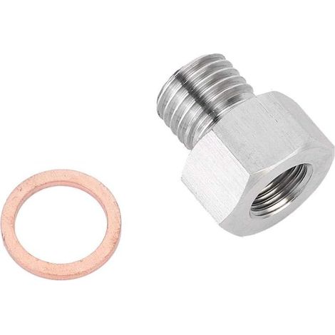 Adaptateur Raccord NPT 1/8 Femelle Vers M12x1,5 Mâle - Acier Inoxydable - Pour Climatiseur Auto Et Tuyauterie (1/5)