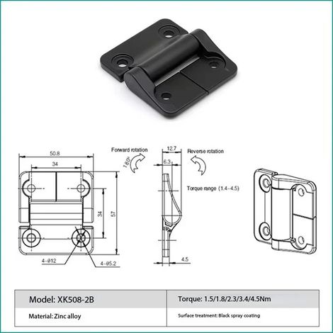 (XK508-2B-1.5NM) Charnières à contrôle de position à couple constant E6-10-416-50, même dimension, à friction réglable. (1/5)