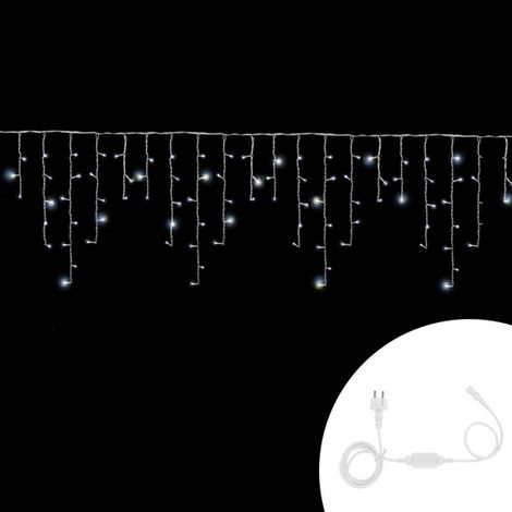 Tenda luminosa 3 metri 92 MaxiLed Reflex Professionale Bianco Freddo fisso e intermittente stalattiti prolungabile altezza 70cm da esterno Wisdom