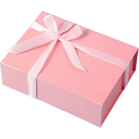 Caja de regalo grande con tapa (26 x 19 x 8 cm) - Caja de regalo para bodas, Navidad, cumpleaños y aniversarios - Negra (1/5)