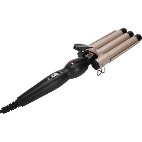 Fer à friser à 3 têtes, ajustable, 110-240 V, prise européenne, 22 mm (1/5)
