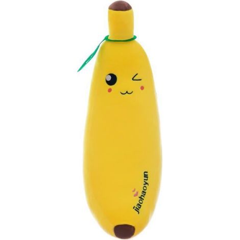 Oreiller - - Banane - 50cm - Peluche douce - Lavable (1/2)