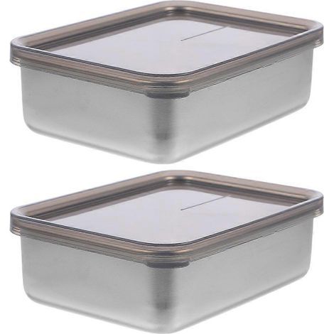 Lot de 2 boîtes de conservation pour bacon, fromage et charcuterie, idéales pour le réfrigérateur.-13.50X10.00X4.50CM (1/3)