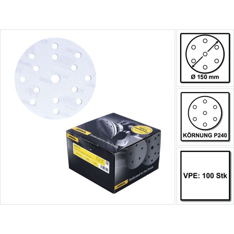 Mirka BASECUT Schleifscheiben 150 mm P240 100 Stk. ( 2261109925 ) Grip 15 Loch (1/5)