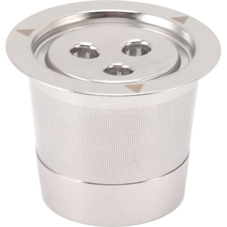 Filtre à café réutilisable et rechargeable en acier inoxydable, tasse à café à 3 trous (1/5)