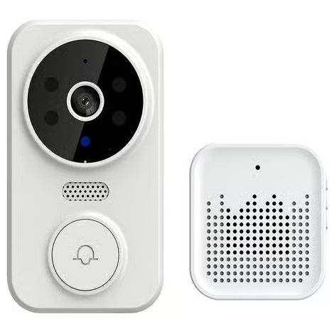 Sonnette connectée - Sonnette vidéo sans fil intelligente avec vision nocturne HD pour la maison (1/5)