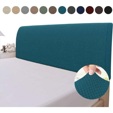 Kopfteilbezug, Kopfteilschutzbezug Staubdicht Waschbar Kopfteilbezug Komplettpaket 360° Blau 180cm Geeignet für Kopfteil 170-190cm -