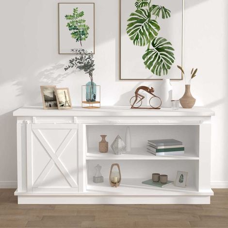 Kit mini porte d’armoire coulissante 200 cm en acier carbone blanc, charge 20 kg - PANGIVO (1/5)