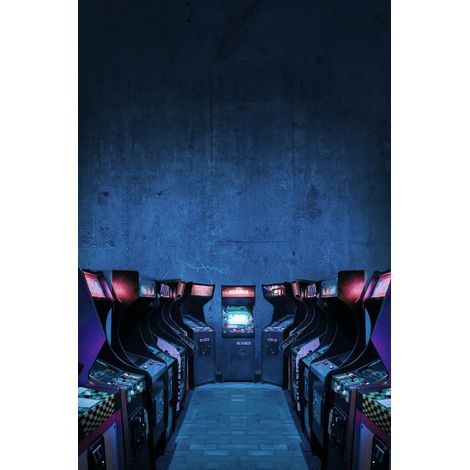 Tableau sur toile vintage arcade game 30x45 cm - Impression sur Toile Murale Décorative - Image imprimée en HD sur Toile - Toile sur Châssis en Bois FSC - Fabriqué en France (1/5)
