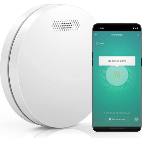 Vernetzter Rauchmelder – 10-Jahres-Batterie – WLAN-Feueralarm mit Smart Life – – 1 Stück