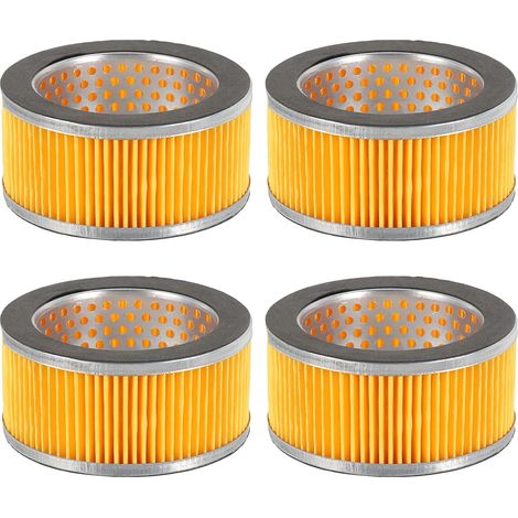 Filtre à air PATIKIL 4,2 x 2 pouces pour compresseur, lot de 4, type piston, éléments filtrants de rechange pour souffleurs et générateurs, filtre les particules pour réduire le bruit, jaune