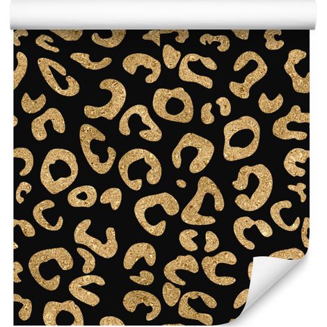 Carta da parati color oro, ocra e nero per soggiorno e camera da letto, 50x1000 cm (1/5)