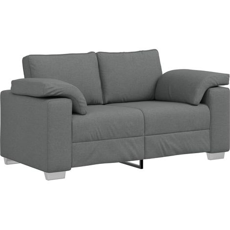 Zweisitzer-Sofa Dunkelgrau 160 cm Stoff (1/5)