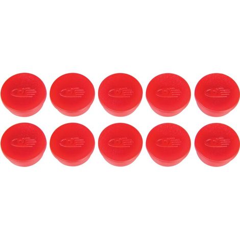 Lot de 10 aimants ronds rouges 20 mm – Force magnétique 250 g/cm² – Épaisseur 7 mm – Pour tableaux blancs et chevalets – Legamaster (1/4)