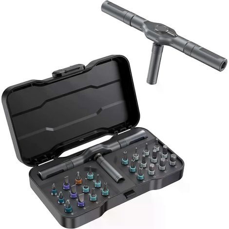 24-in-1 Magnet-Schraubendreher-Set, DIY-Ratschen-Mini-Schraubendreher-Set, abnehmbares Präzisions-Schraubendreher-Set zum Selbstzusammenbau, magnetisch-JXLGV (1/4)