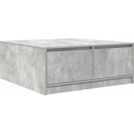 Maison Exclusive - Tavolino da Salotto con Cassetti Grigio Cemento 100x100x40 cm