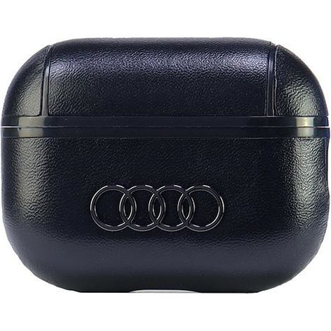 Cover per AirPods Pro 2 in pelle Audi con logo grande, nera/nera AU-APP2-GT/D3-BK (1/5)