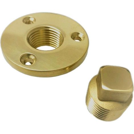 Applique robinet de jardin laiton brut Femelle 21mm (1/2)