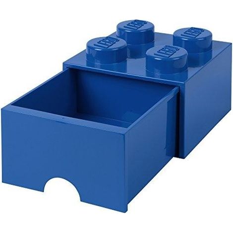 Cajón de almacenamiento azul Lego con cajón central apilable