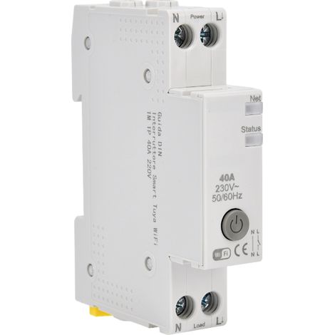 gloca Interruttore Smart Wi-Fi Universale Misurazione Consumo Energetico Con App Tuya Smart 1M 1P 40A 220V (1/4)