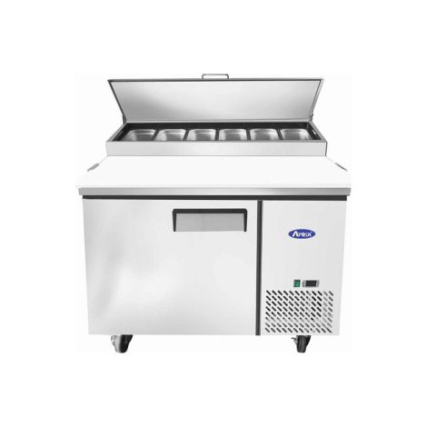 Table Réfrigérée à Pizzas Inox 1 Porte pour 6 Bacs GN 1/3 - Atosa