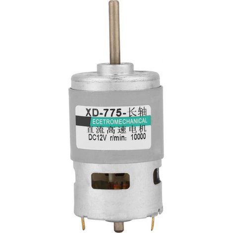 775 DC Motor 80W D-Axis High Speed Big Torsion Double Ball Bearing for DIY Robot Fan - Electric Motor 12V 24V Low Noise (1/5)