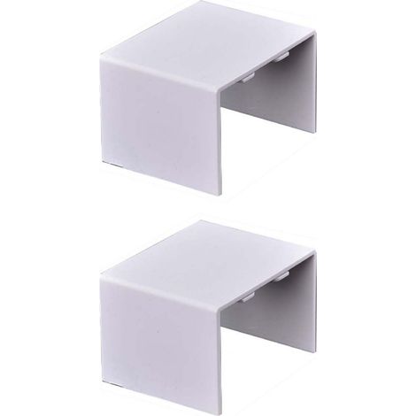 2 Pezzi Connettore Lineare Per Canaline Passacavi 40X40mm, Colore Bianco