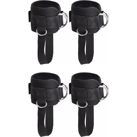 8X Anneau Réglable Sangles de Cheville avec Sangle de Pied Machine de Câble Fitness Cuisse Glute Exercices Rembourré Cheville Poignets Accessoires (1/5)