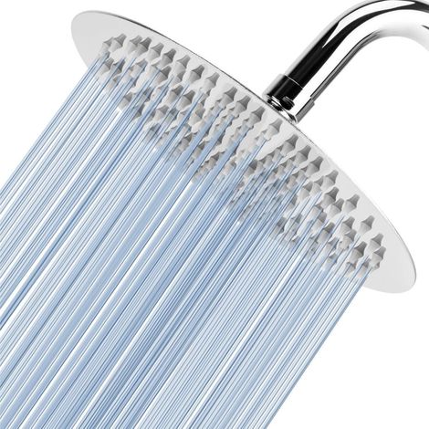 Regenbrause 20cm Edelstahl Hochdruck Duschkopf mit Kugelgelenk Chrom (1/5)