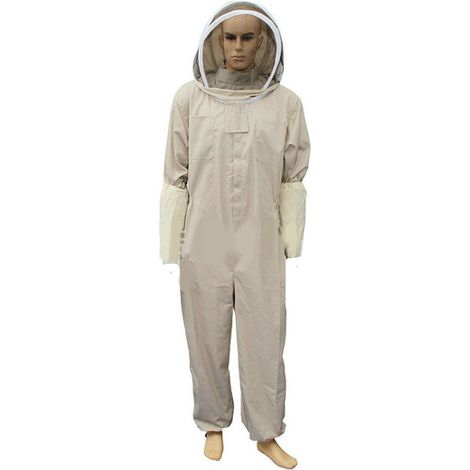 Combinaison apicole respirante et confortable, une pièce, tissu doux pour la peau, avec capuche amovible L. (1/5)