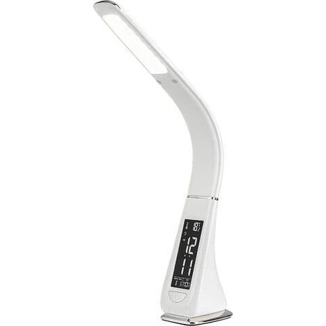 Lampe de bureau LED 5W dimmable blanche avec horloge