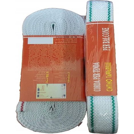 TrAdE Shop Traesio - 2 Corda Per Tenda Cintino Cinta Cinghia Tapparelle Per Balcone Tenda Corde Da 5m -