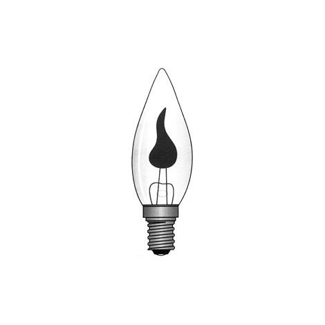 Lampada Oliva Fiamma Oscillante Ch. 230V 3W (Wimex Cod. 4104210)