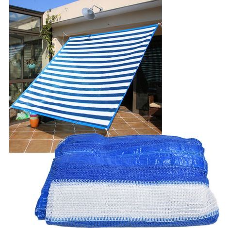 Filet d'ombrage extérieur pour terrasse, jardin, serre et piscine - Protection solaire en maille résistante (1/5)