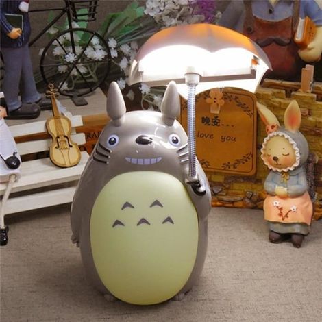 Luce notturna da comodino - Pancia Gialla - Totoro - Stile cartone animato - Ricaricabile tramite USB - Per bambini (1/5)