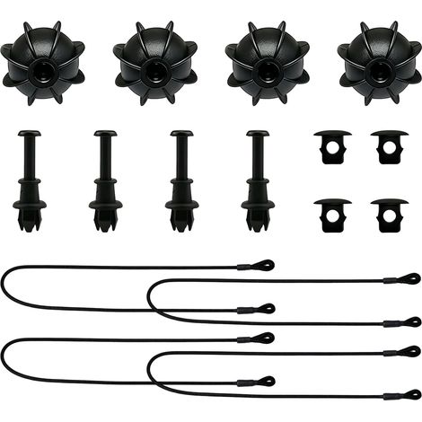 2Sets Corde de Fixation universelle pour coffre, sangle élastique robuste avec clips et boules, système de séparation de bagages pour voiture, installation facile et réglable, pour tous véhicu (1/5)