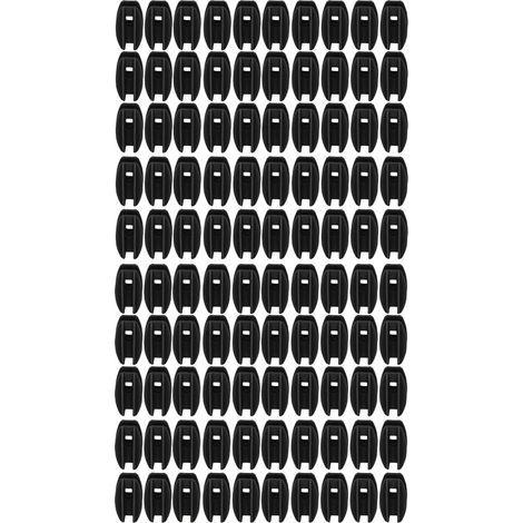 Isolateur de clture électrique, 100 pièces, résistant aux intempéries, Tube carré ABS, pour fil d'acier noir (1/5)