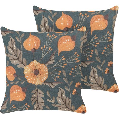 Dekokissen 2er Set SOTOL 45 x 45 cm Bunt Blumenmuster