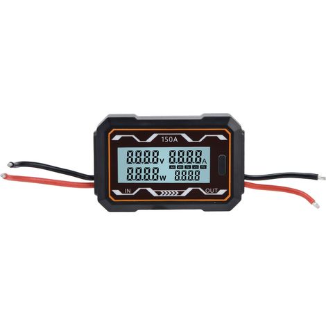 Compteur de puissance DC avec écran large et rétroéclairage pour systèmes solaires, testeur multifonction 0-60V 150A (1/5)