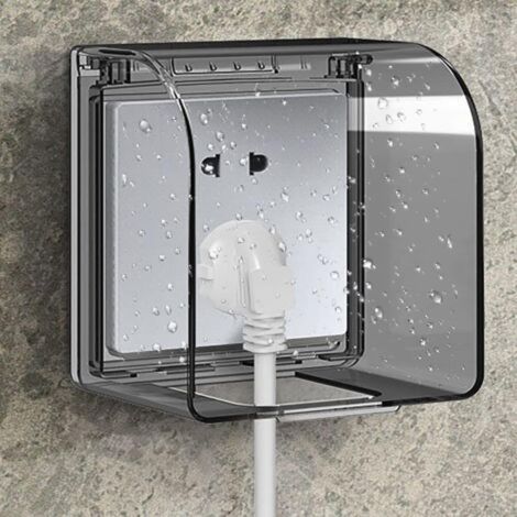 Waterproof protective box for electrical socket – Easy installation – Suitable for bathrooms and kitchens (1/4)